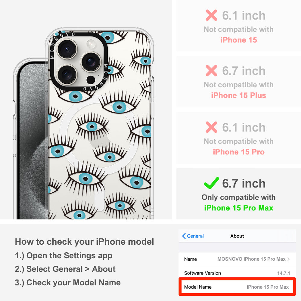 Evil Eye Phone Case - iPhone 15 Pro Max Case - MOSNOVO