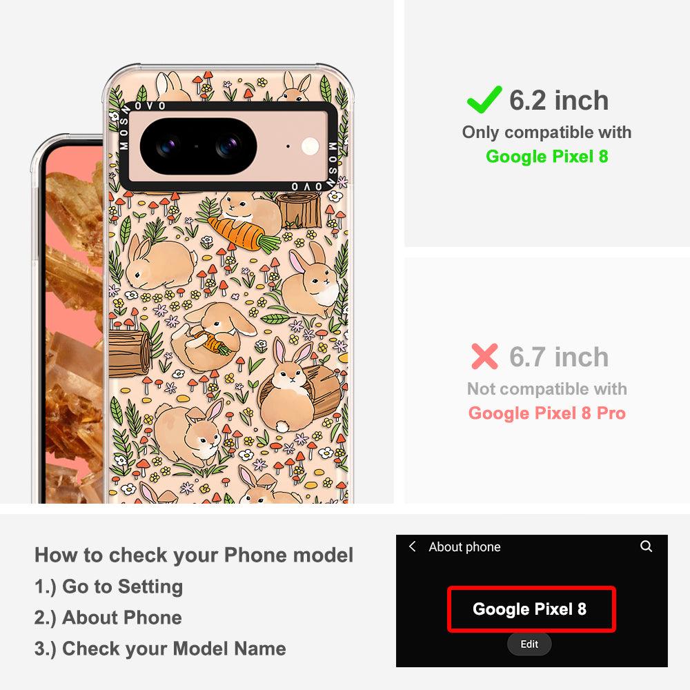 Cute Bunny Garden Phone Case - Google Pixel 8 Case - MOSNOVO