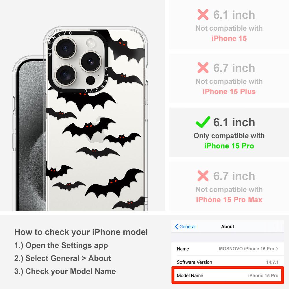 Evil Bat Phone Case - iPhone 15 Pro Case - MOSNOVO