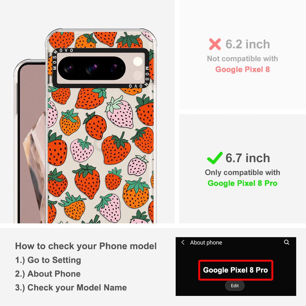 Cute Strawberry Phone Case - Google Pixel 8 Pro Case - MOSNOVO