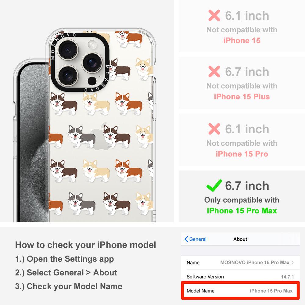 Cute Corgi Phone Case - iPhone 15 Pro Max Case - MOSNOVO