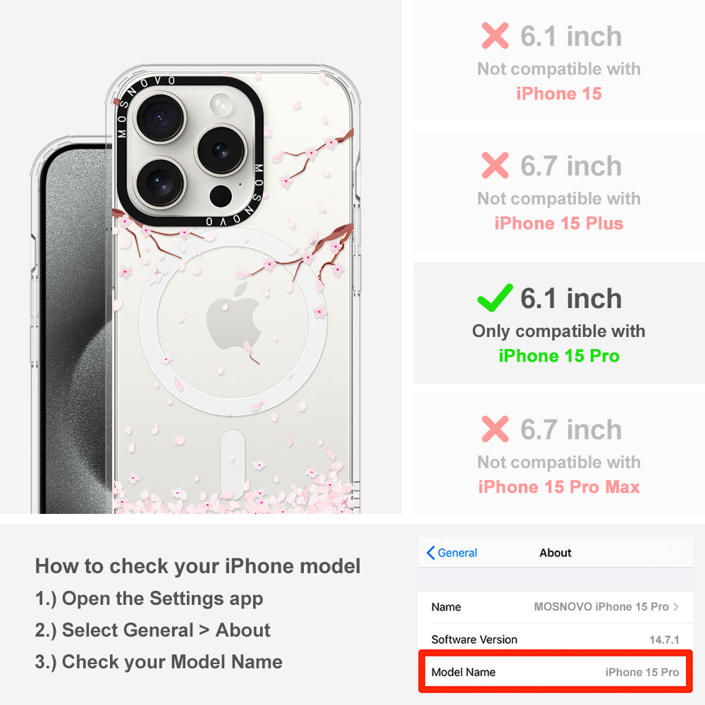 Sakura Phone Case - iPhone 15 Pro Case - MOSNOVO