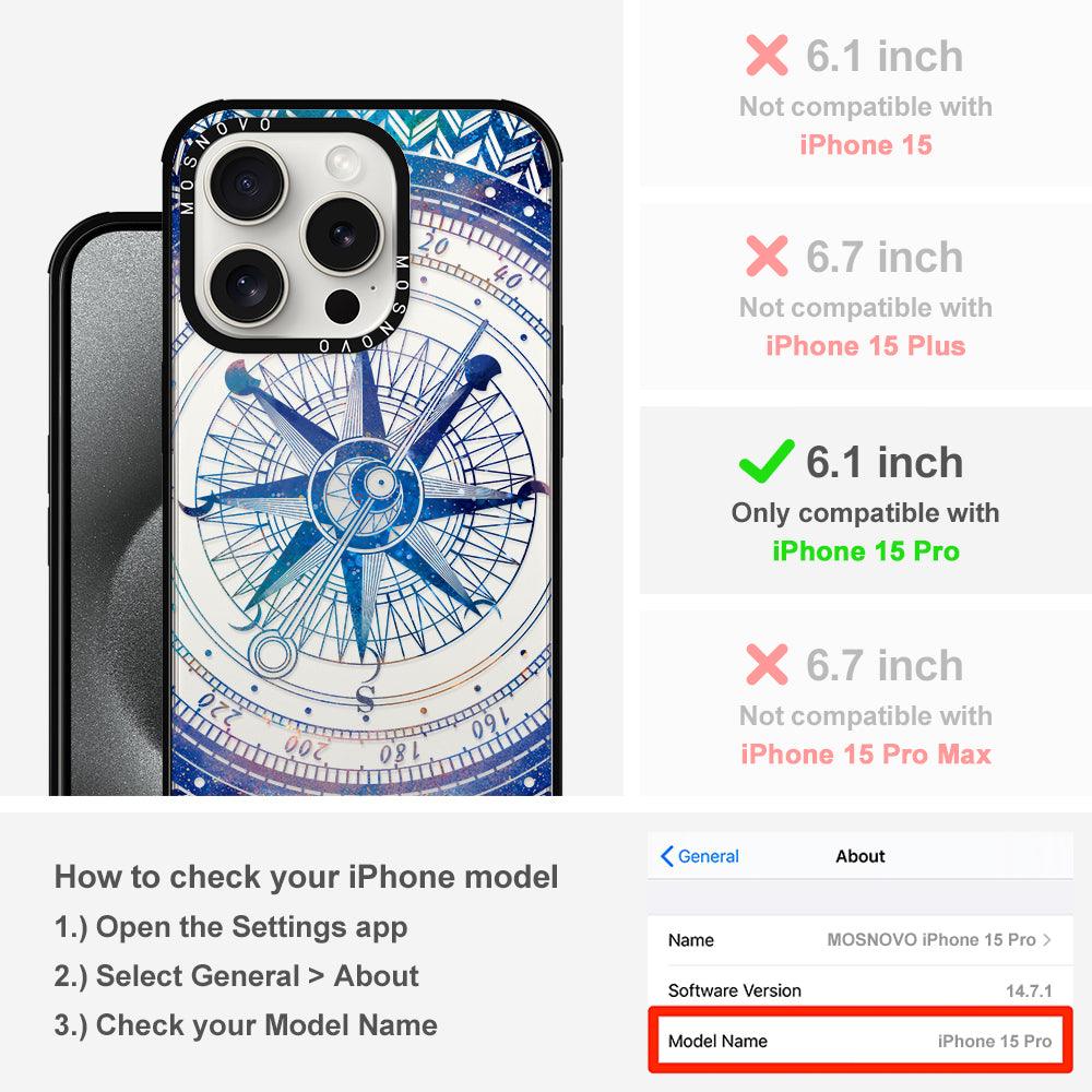 Galaxy Compass Phone Case - iPhone 15 Pro Case - MOSNOVO