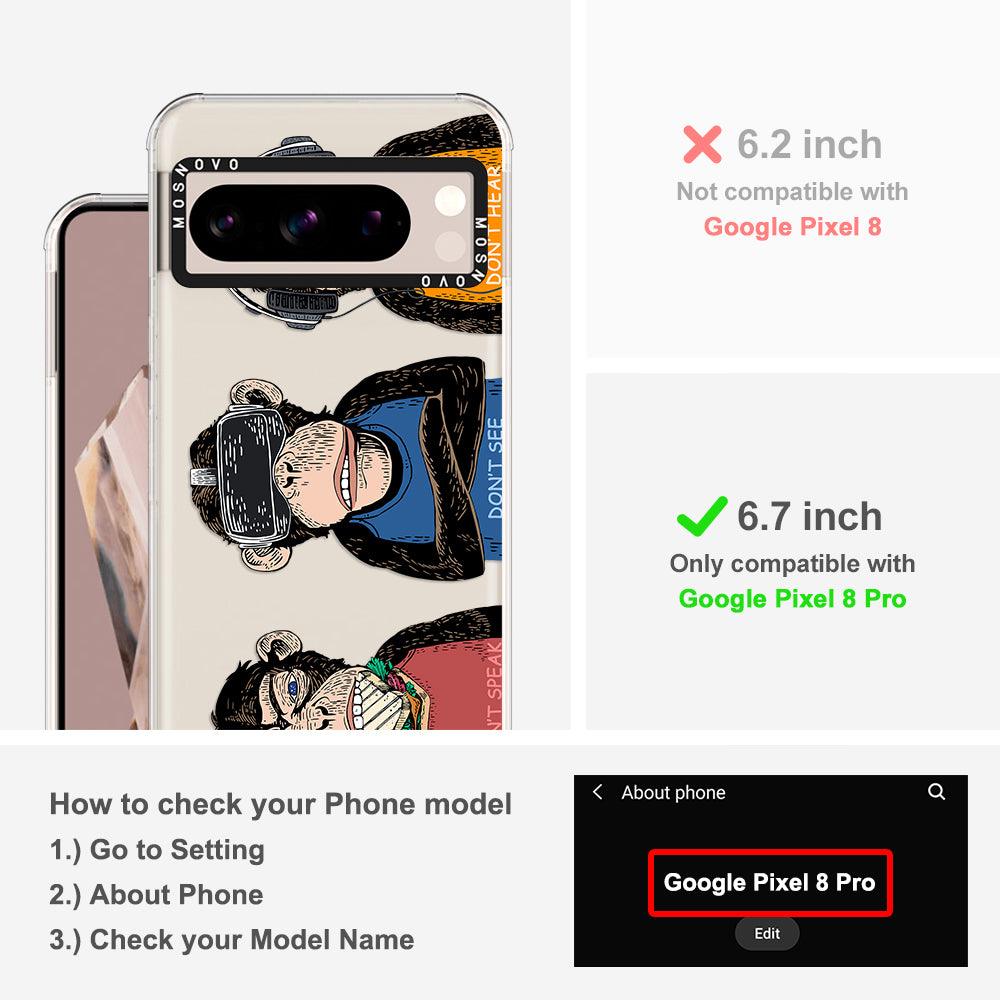 Don't Speak, Don't See, Don't Hear Phone Case - Google Pixel 8 Pro Case