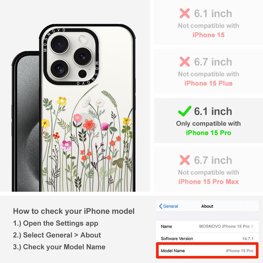 Spring Wildflower Phone Case - iPhone 15 Pro Case - MOSNOVO