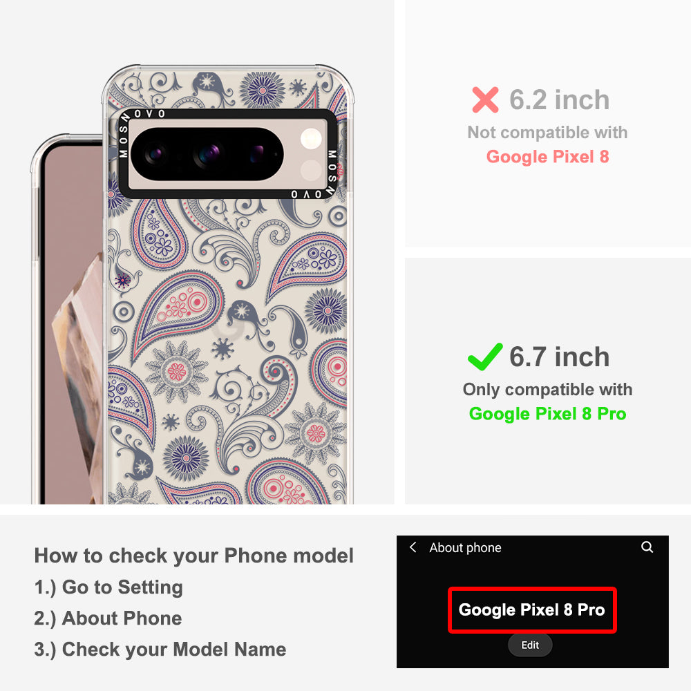 Paisley Phone Case - Google Pixel 8 Pro Case