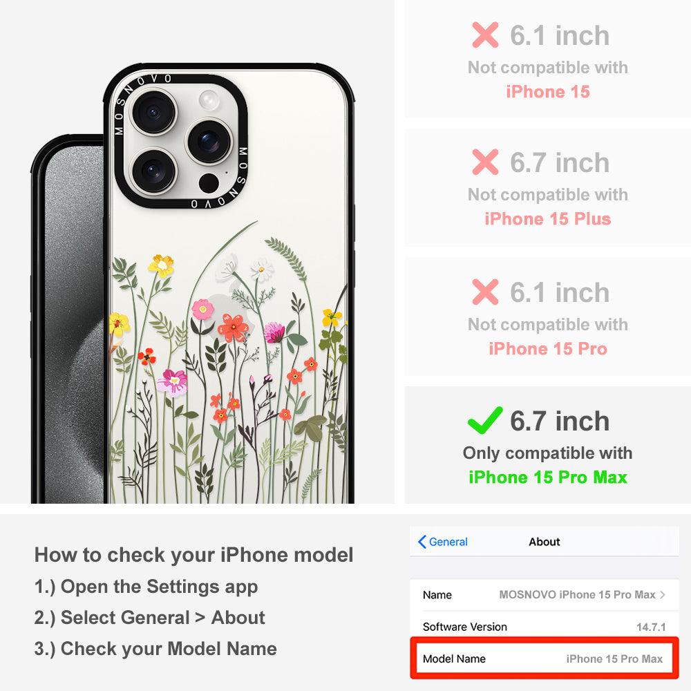 Spring Wildflower Phone Case - iPhone 15 Pro Max Case - MOSNOVO