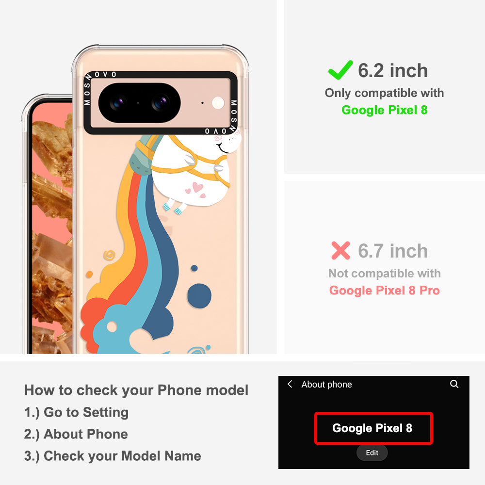 Cute Rainbow Unicorn Phone Case - Google Pixel 8 Case - MOSNOVO