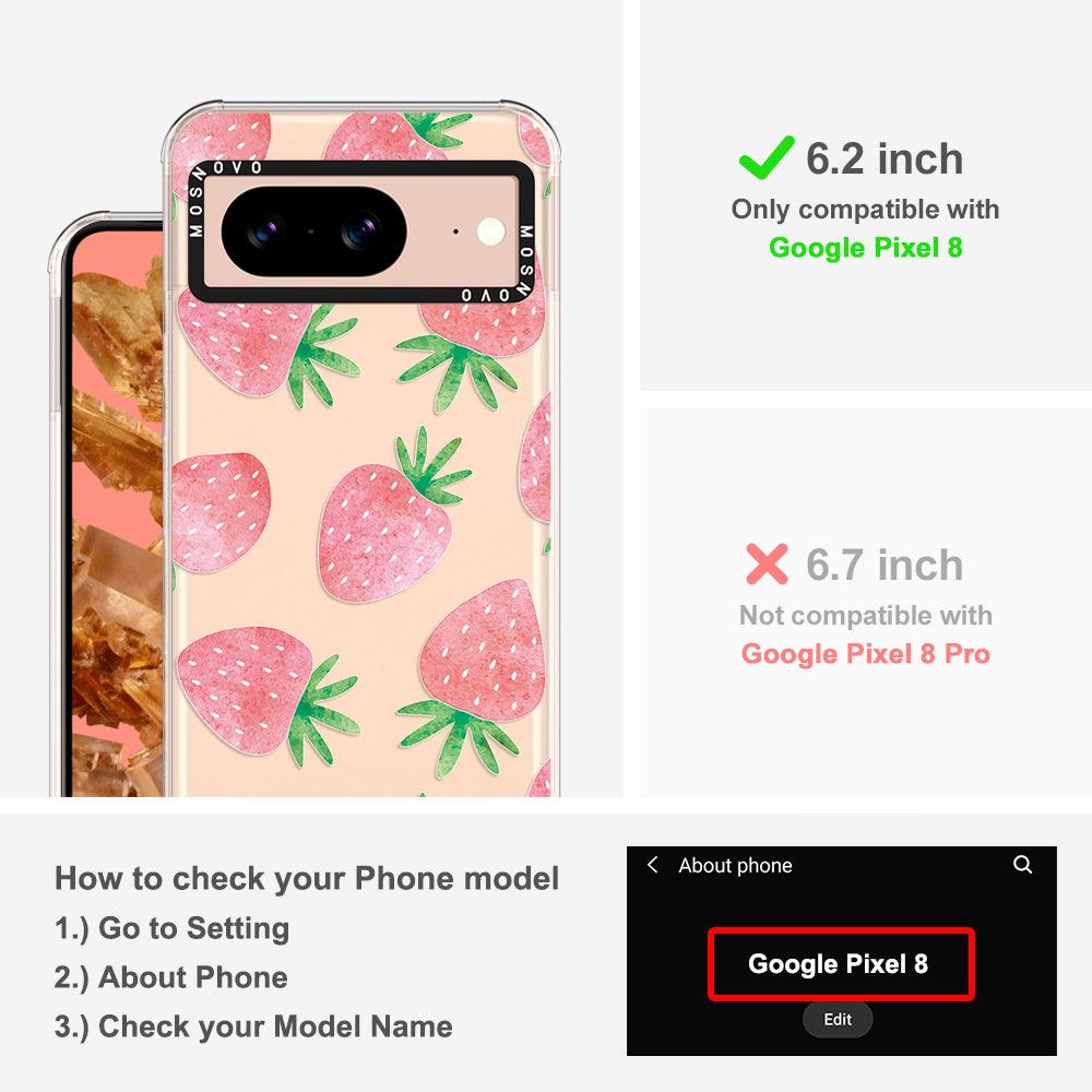 Pastel Strawberry Phone Case - Google Pixel 8 Case - MOSNOVO