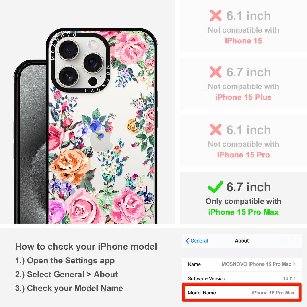 Flower Garden Phone Case - iPhone 15 Pro Max Case - MOSNOVO