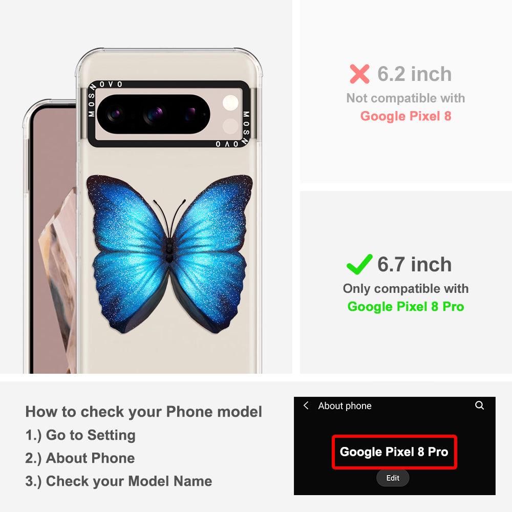 Shimmering Butterfly Phone Case - Google Pixel 8 Pro Case - MOSNOVO