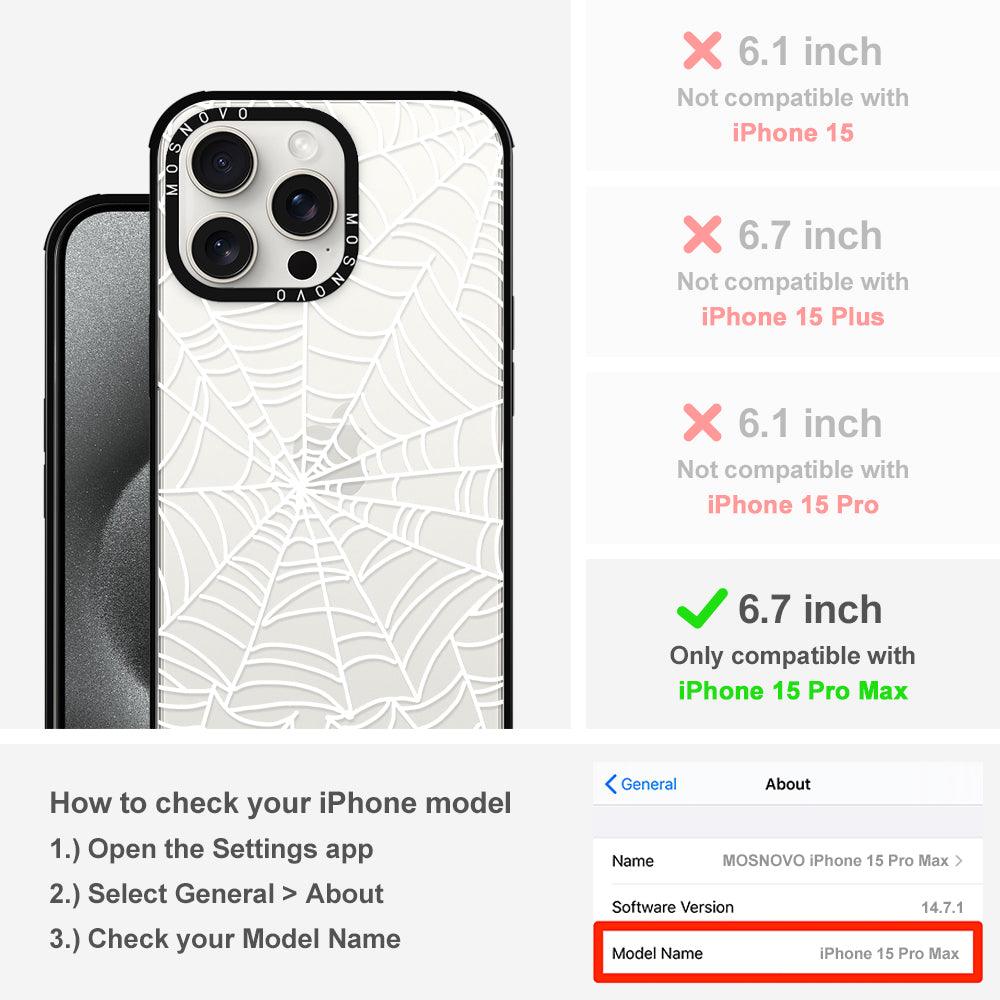 Spider Web Phone Case - iPhone 15 Pro Max Case - MOSNOVO