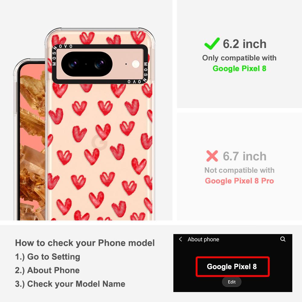 Cute Little Hearts Phone Case - Google Pixel 8 Case