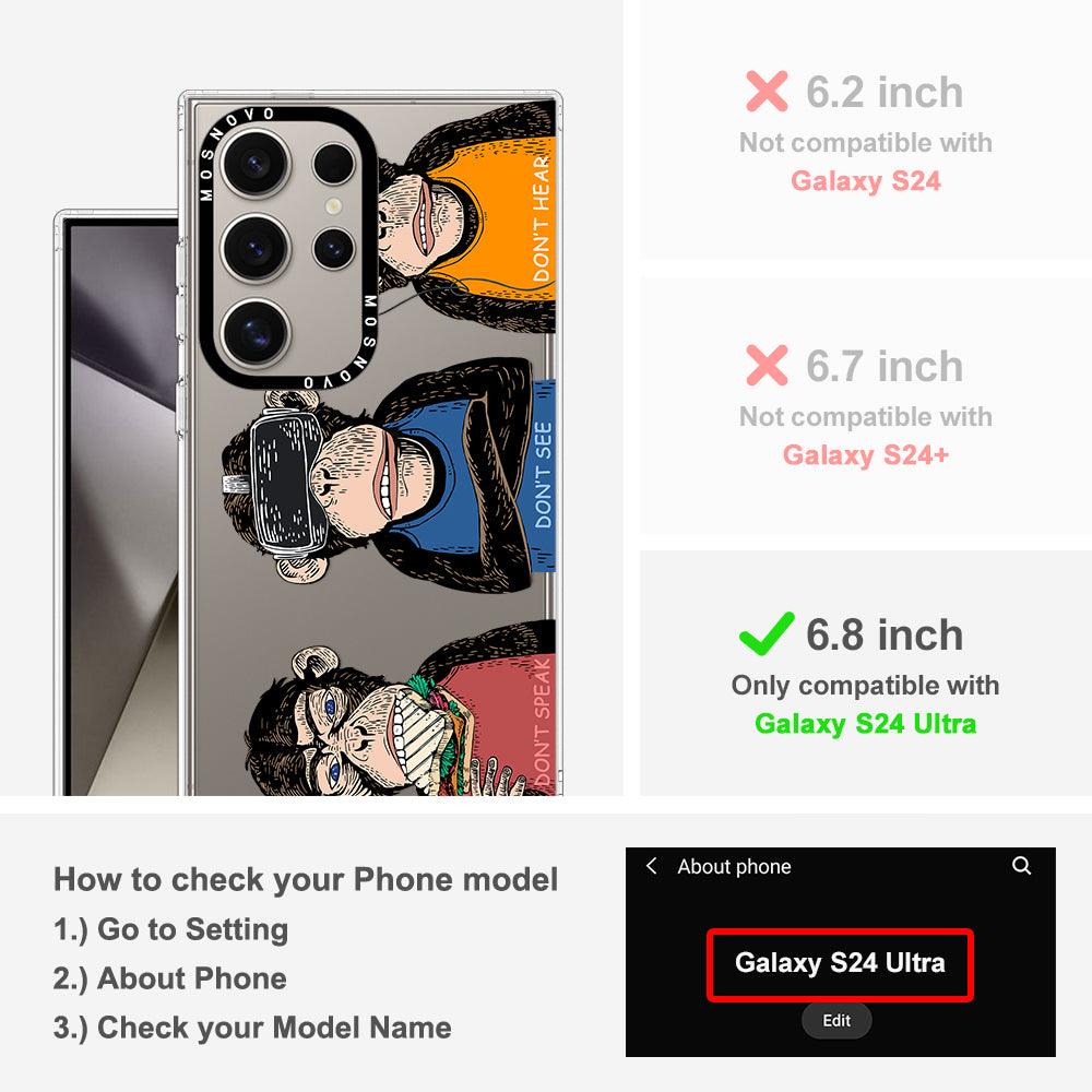 Don't Speak, Don't See,Don't Hear Phone Case - Samsung Galaxy S24 Ultra Case - MOSNOVO