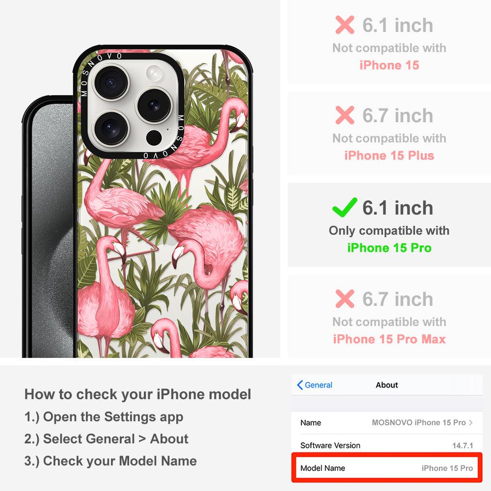 Jungle Flamingo Phone Case - iPhone 15 Pro Case - MOSNOVO