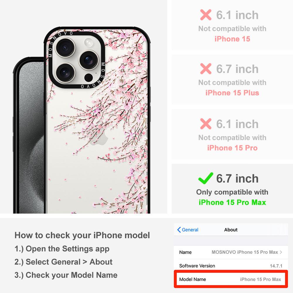 Cherry Blossom Phone Case - iPhone 15 Pro Max Case - MOSNOVO