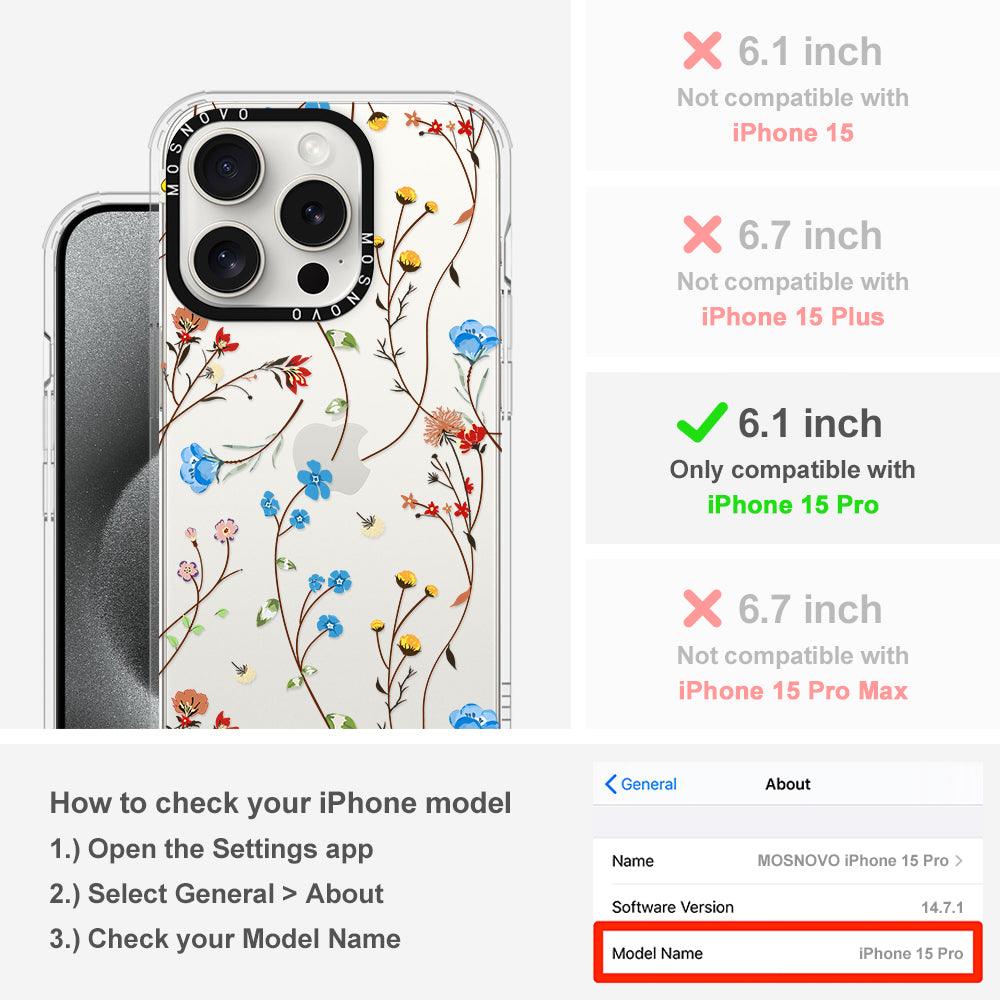 Wildflowers Phone Case - iPhone 15 Pro Case - MOSNOVO