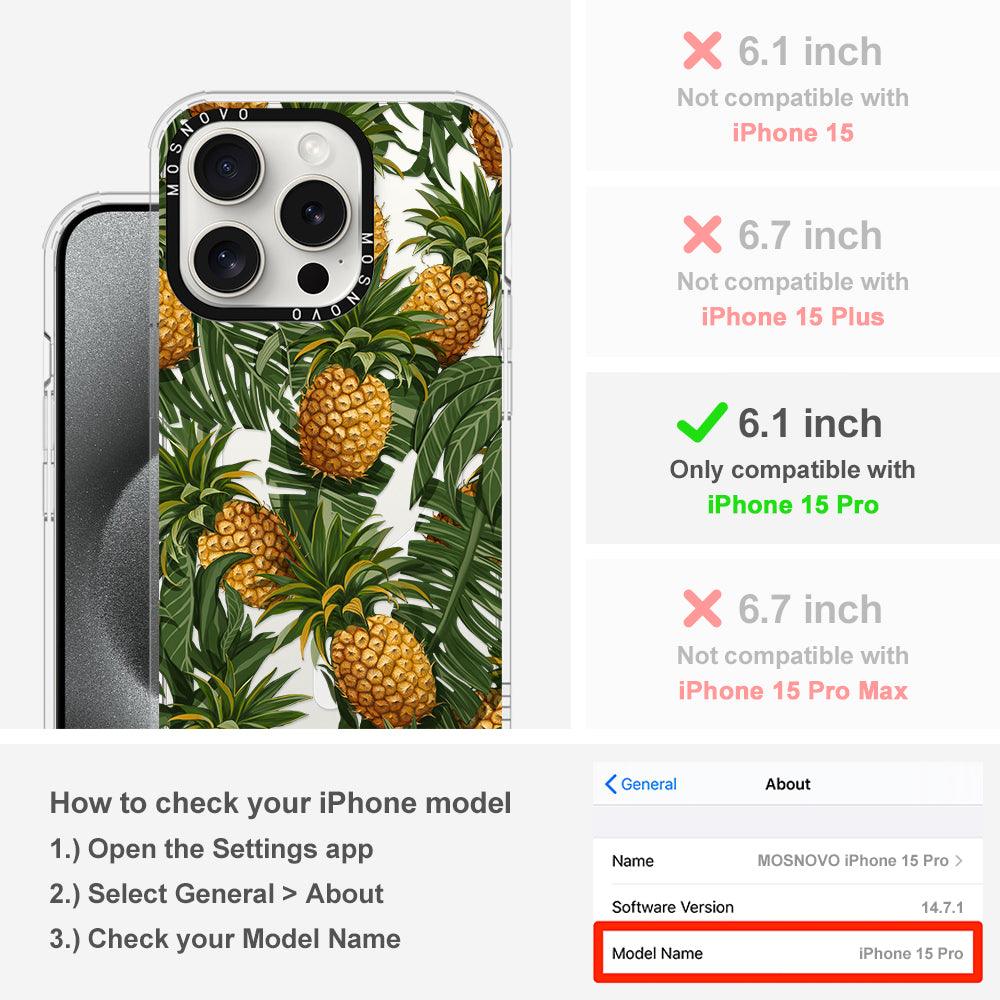 Pineapple Botany Phone Case - iPhone 15 Pro Case - MOSNOVO