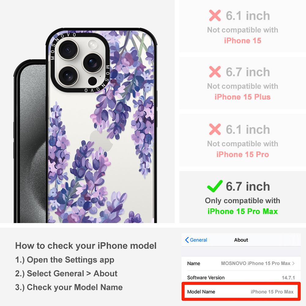 Lavender Phone Case - iPhone 15 Pro Max Case - MOSNOVO