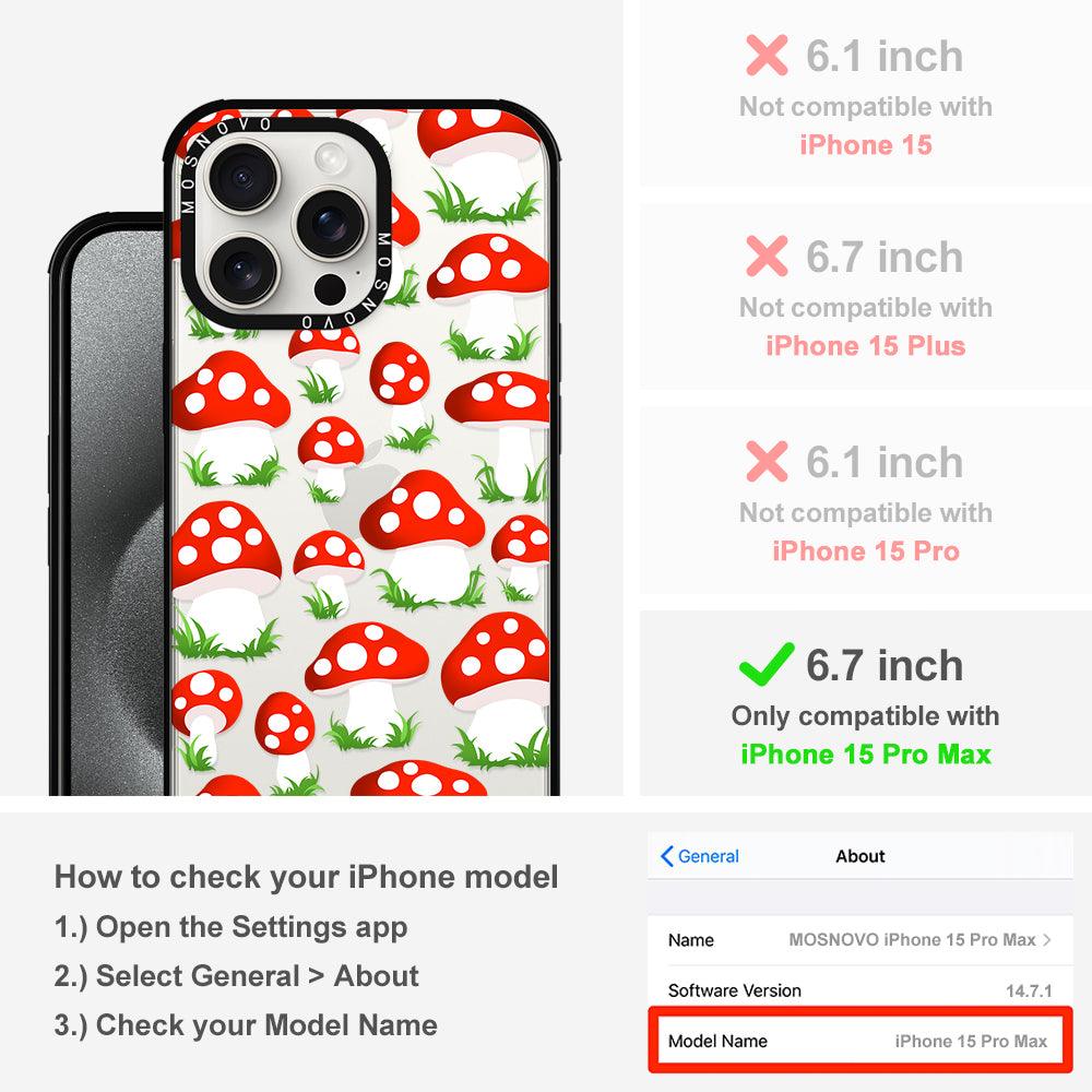 Cute Mushroom Phone Case - iPhone 15 Pro Max Case - MOSNOVO