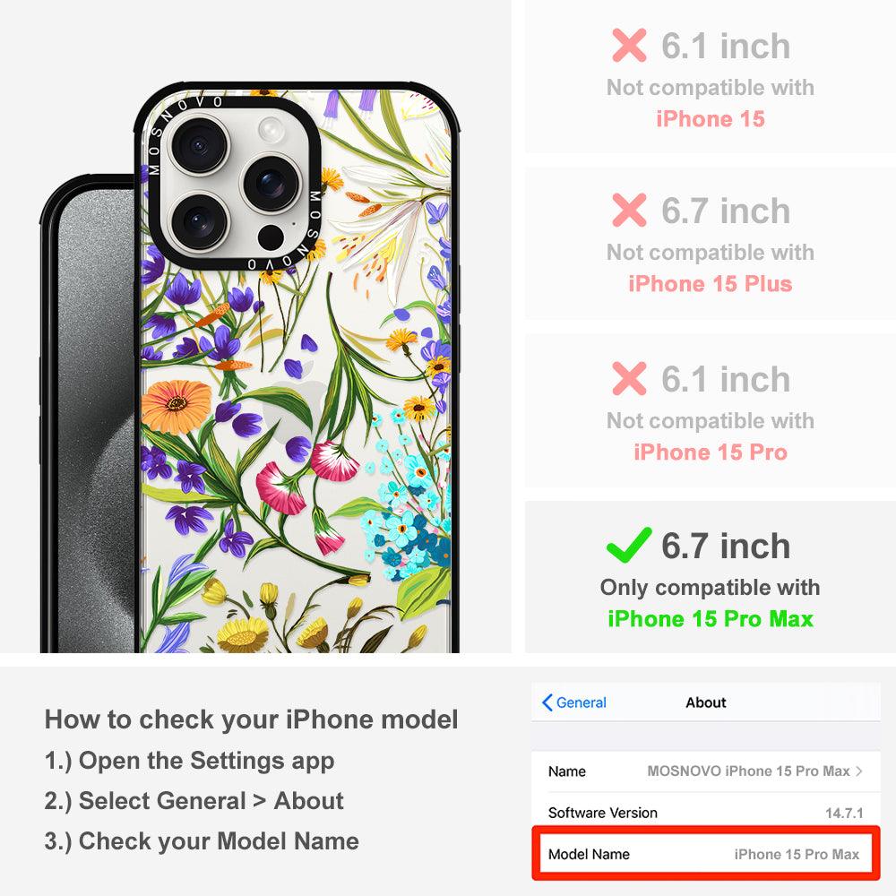 Summer Flower Holidays Phone Case - iPhone 15 Pro Max Case - MOSNOVO