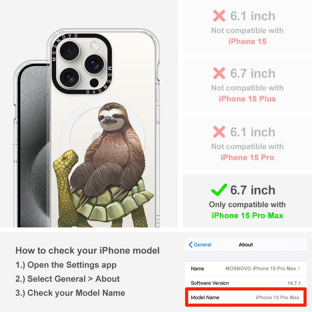 Sloth Turtle Phone Case - iPhone 15 Pro Max Case - MOSNOVO