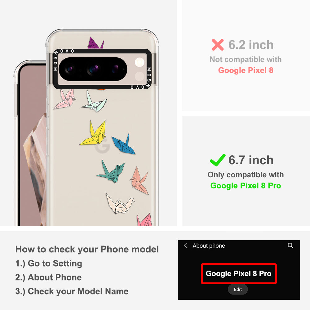 Paper Crane Phone Case - Google Pixel 8 Pro Case - MOSNOVO