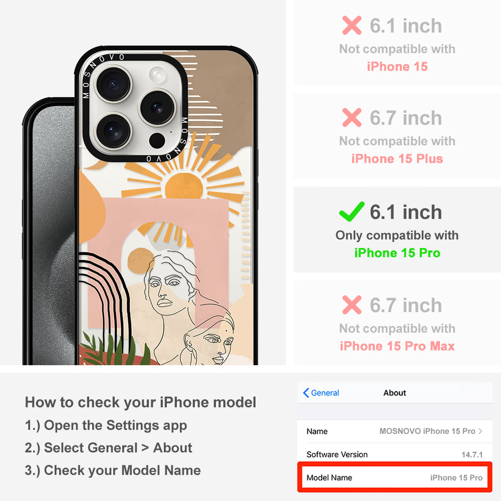 Modern Collage Art Phone Case - iPhone 15 Pro Case - MOSNOVO