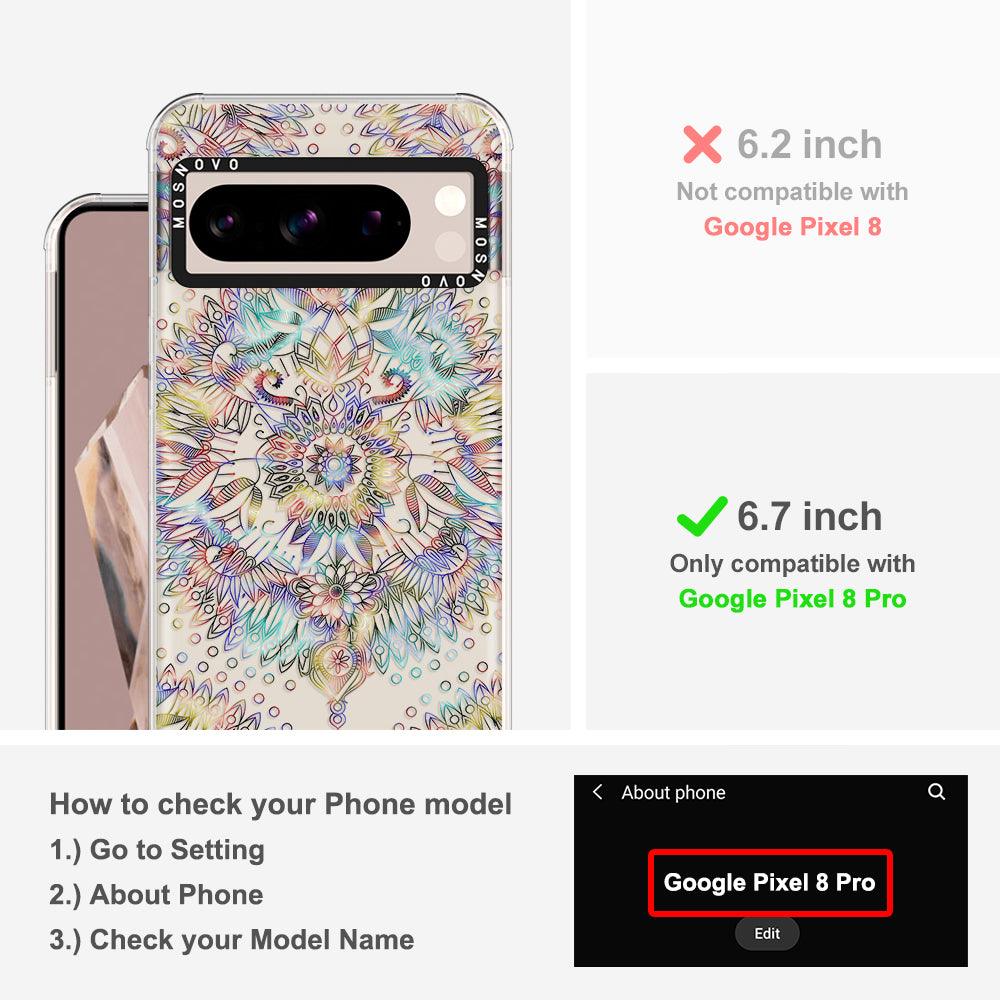 Rainbow Mandala Phone Case - Google Pixel 8 Pro Case - MOSNOVO