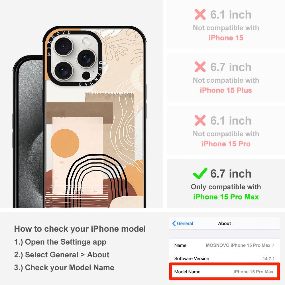 Minimalist Abstract Art Phone Case - iPhone 15 Pro Max Case - MOSNOVO