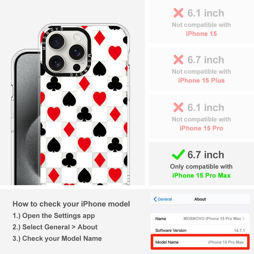 Checker Poker Phone Case - iPhone 15 Pro Max Case - MOSNOVO