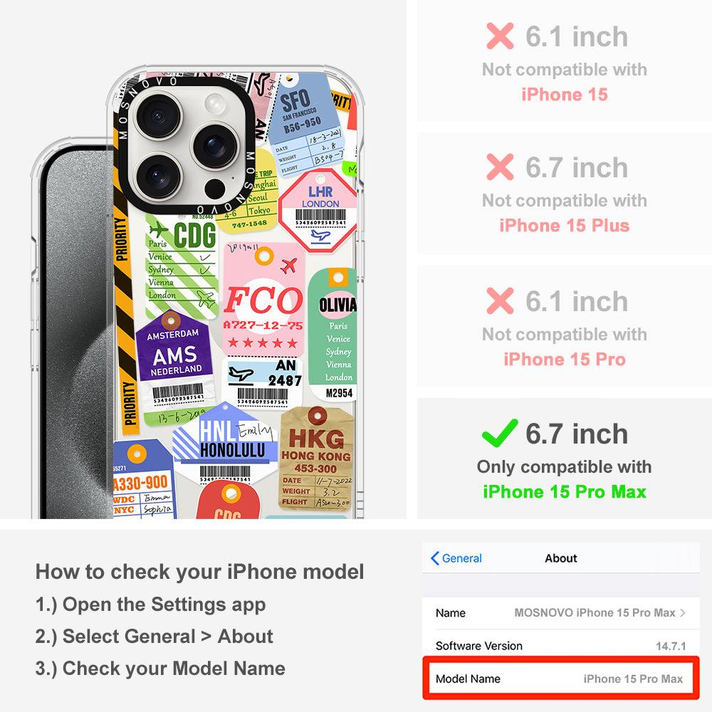 Ticket Label Phone Case - iPhone 15 Pro Max Case - MOSNOVO