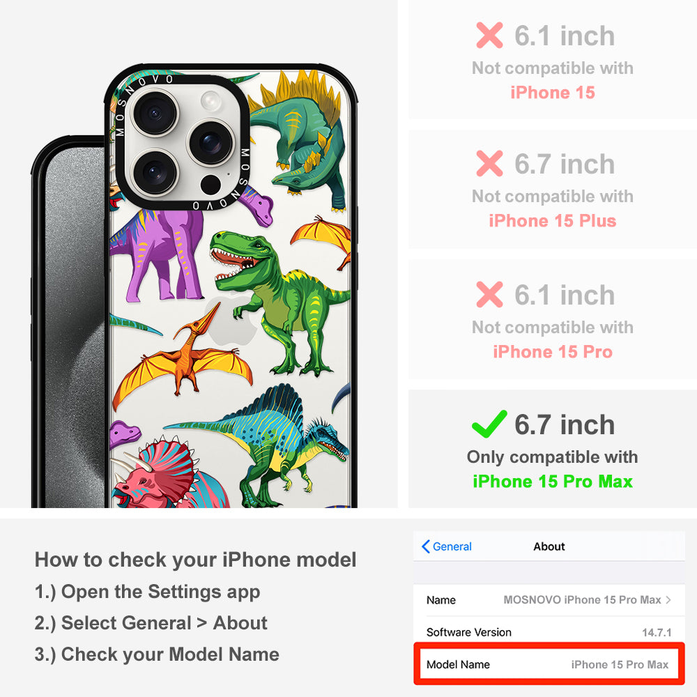 Dinosaur World Phone Case - iPhone 15 Pro Max Case - MOSNOVO