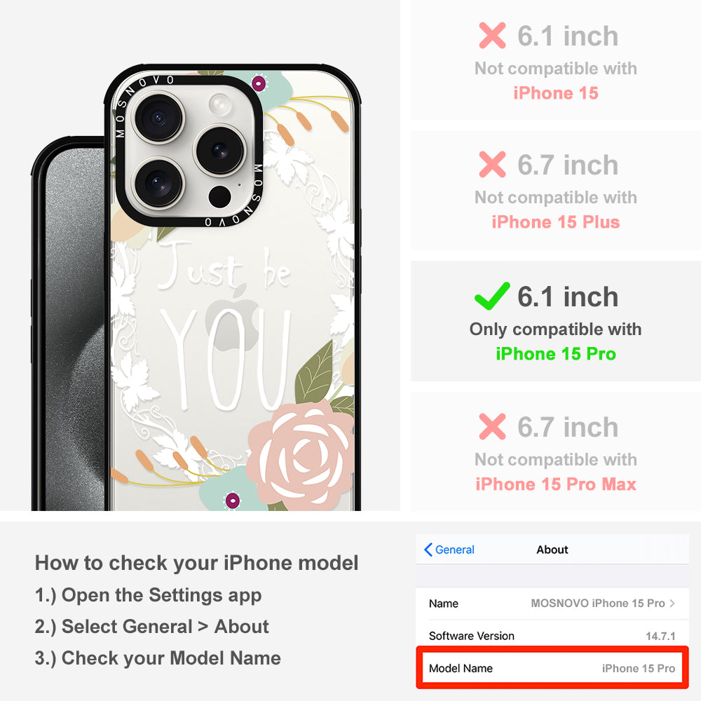 Just Be You Phone Case - iPhone 15 Pro Case - MOSNOVO