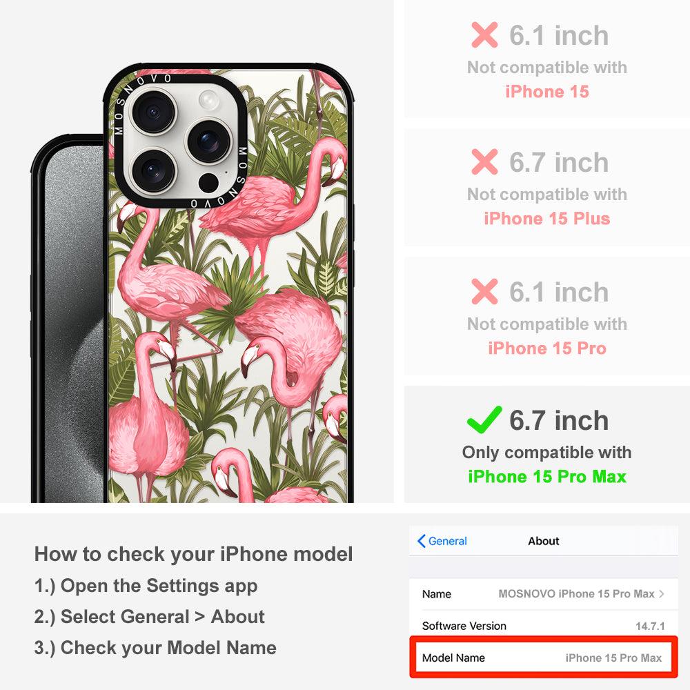 Jungle Flamingo Phone Case - iPhone 15 Pro Max Case - MOSNOVO