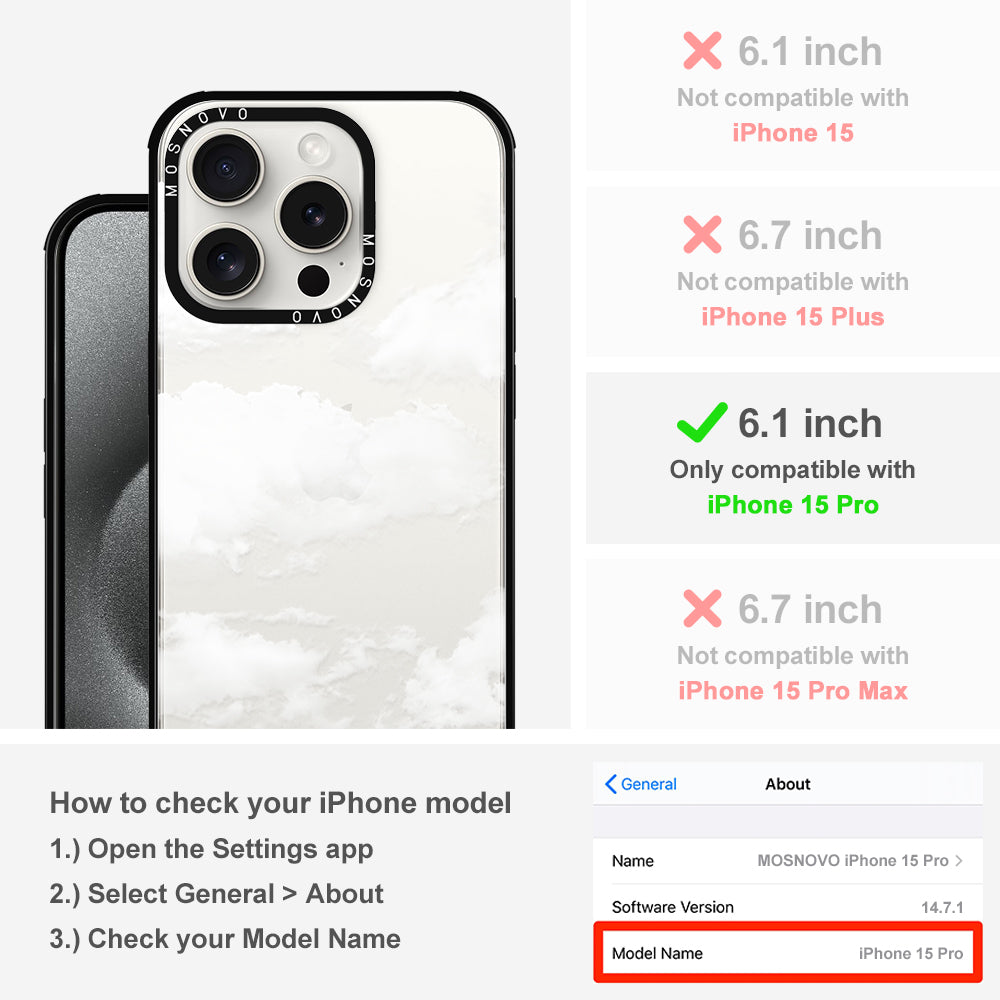 Cloud Phone Case - iPhone 15 Pro Case - MOSNOVO