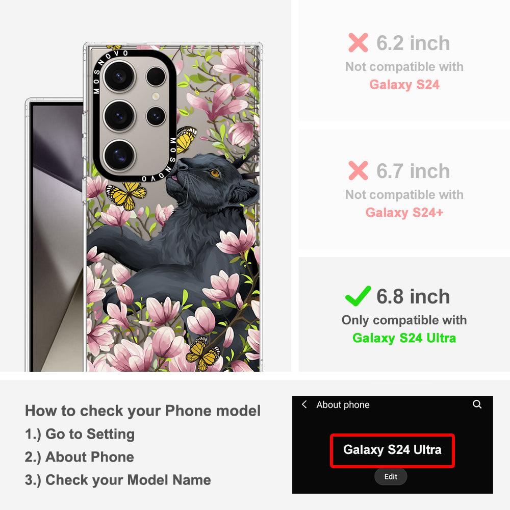 Black Panther Garden Phone Case - Samsung Galaxy S24 Ultra Case - MOSNOVO