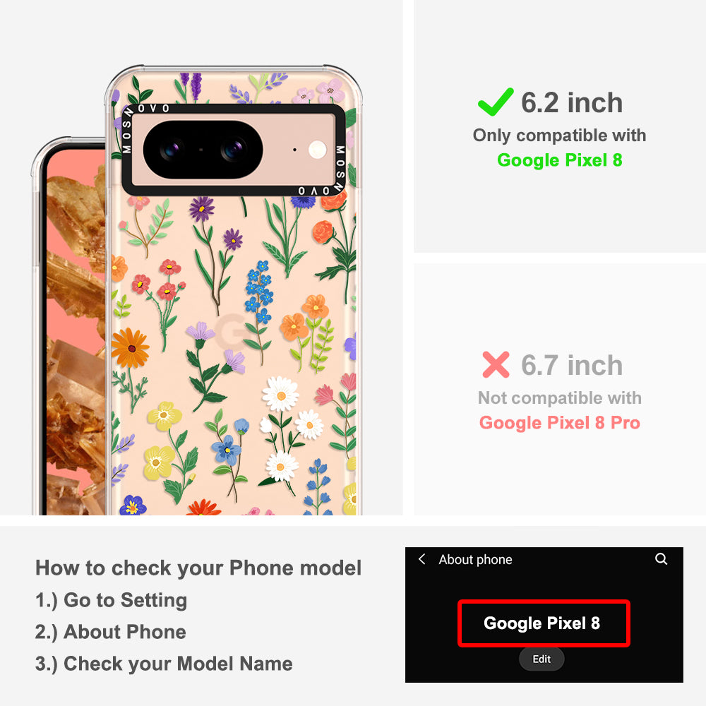 Botanical Floral Phone Case - Google Pixel 8 Case - MOSNOVO