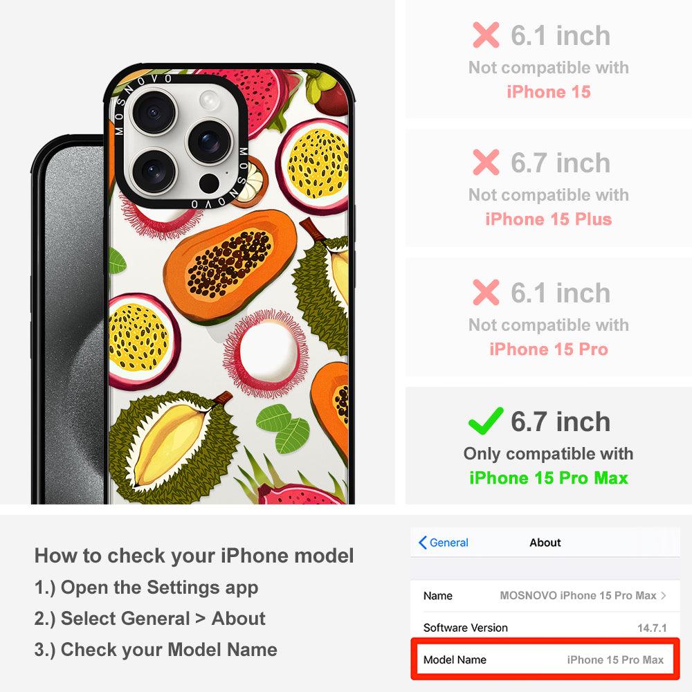 Tropical Fruit Phone Case - iPhone 15 Pro Max Case - MOSNOVO