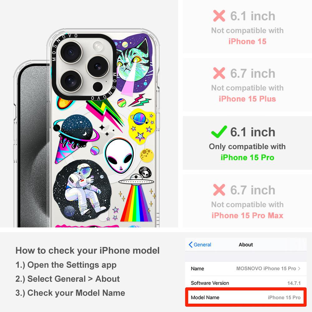 Sci-Fi Stickers Phone Case - iPhone 15 Pro Case - MOSNOVO