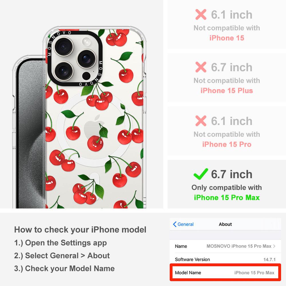 Poppy Cherry Phone Case - iPhone 15 Pro Max Case - MOSNOVO