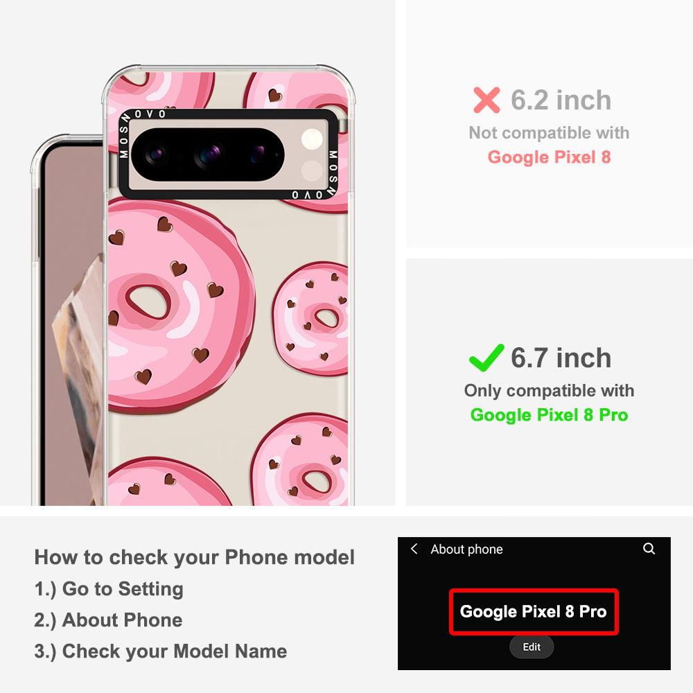 Pink Donuts Phone Case - Google Pixel 8 Pro Case - MOSNOVO