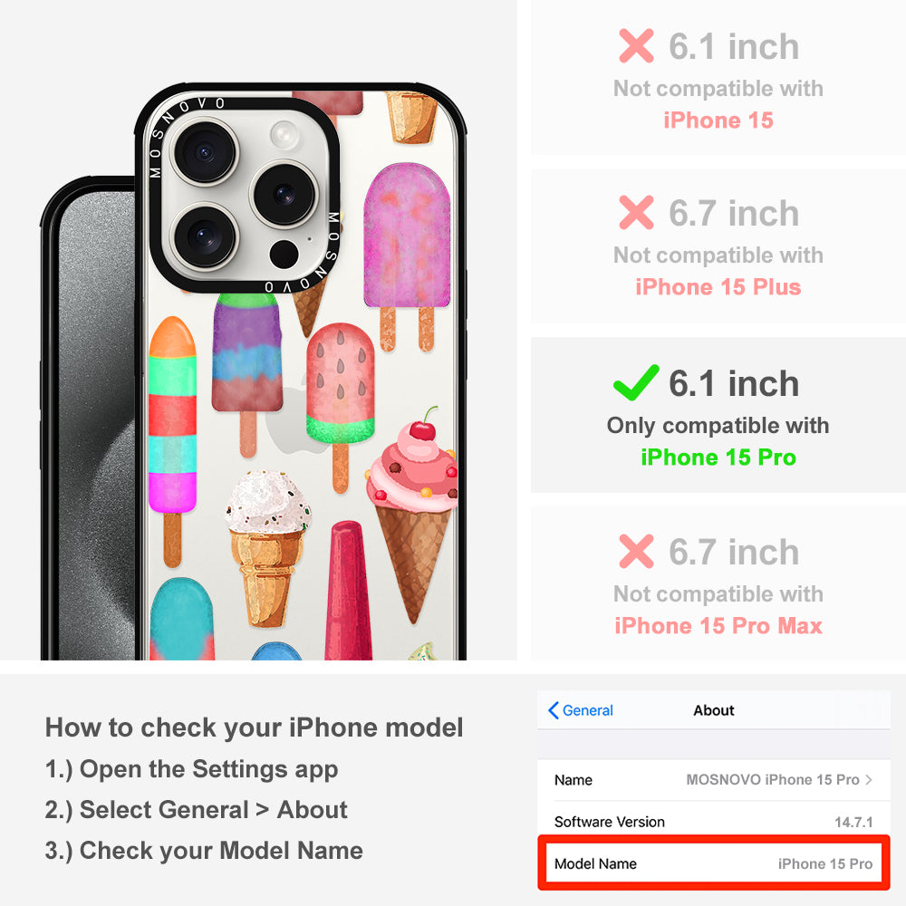 Ice Cream Phone Case - iPhone 15 Pro Case - MOSNOVO