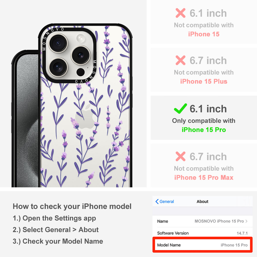 Lavenders Phone Case - iPhone 15 Pro Case - MOSNOVO