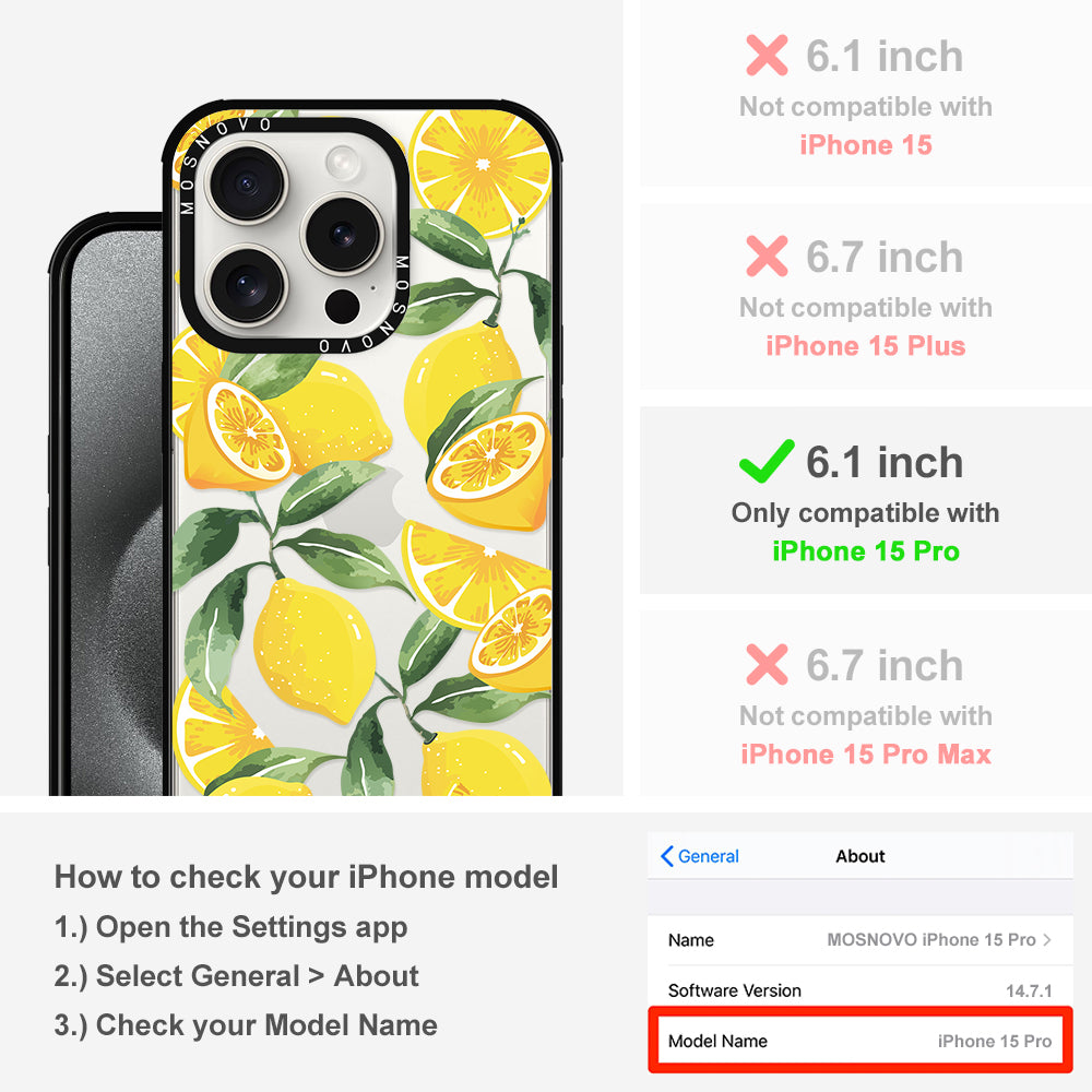 Lemon Phone Case - iPhone 15 Pro Case - MOSNOVO