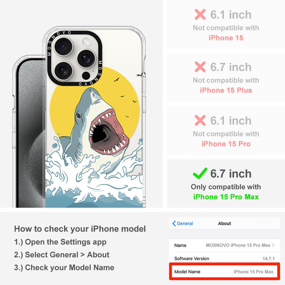 Shark Phone Case - iPhone 15 Pro Max Case - MOSNOVO