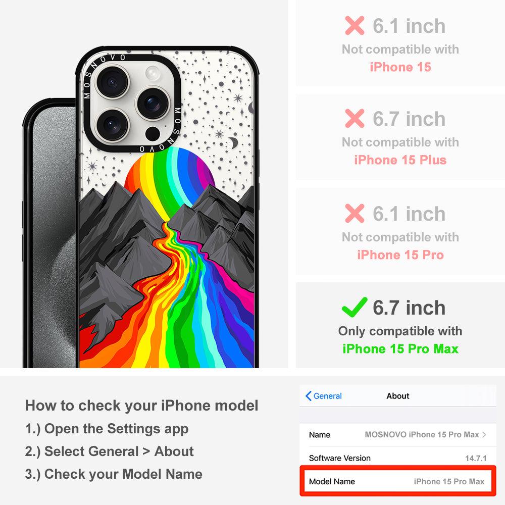 Rainbow Landscape Phone Case - iPhone 15 Pro Max Case - MOSNOVO