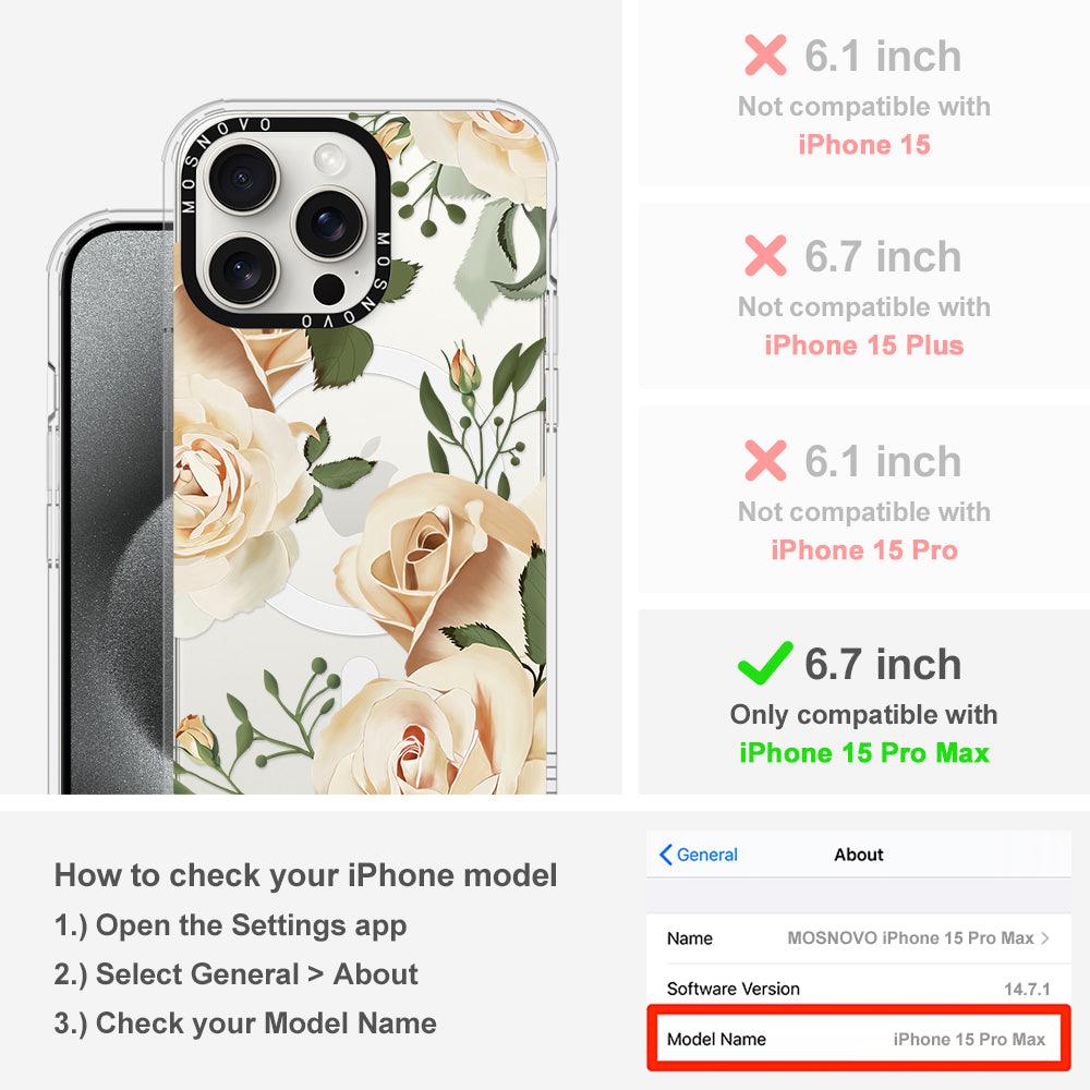 Champagne Roses Phone Case - iPhone 15 Pro Max Case - MOSNOVO