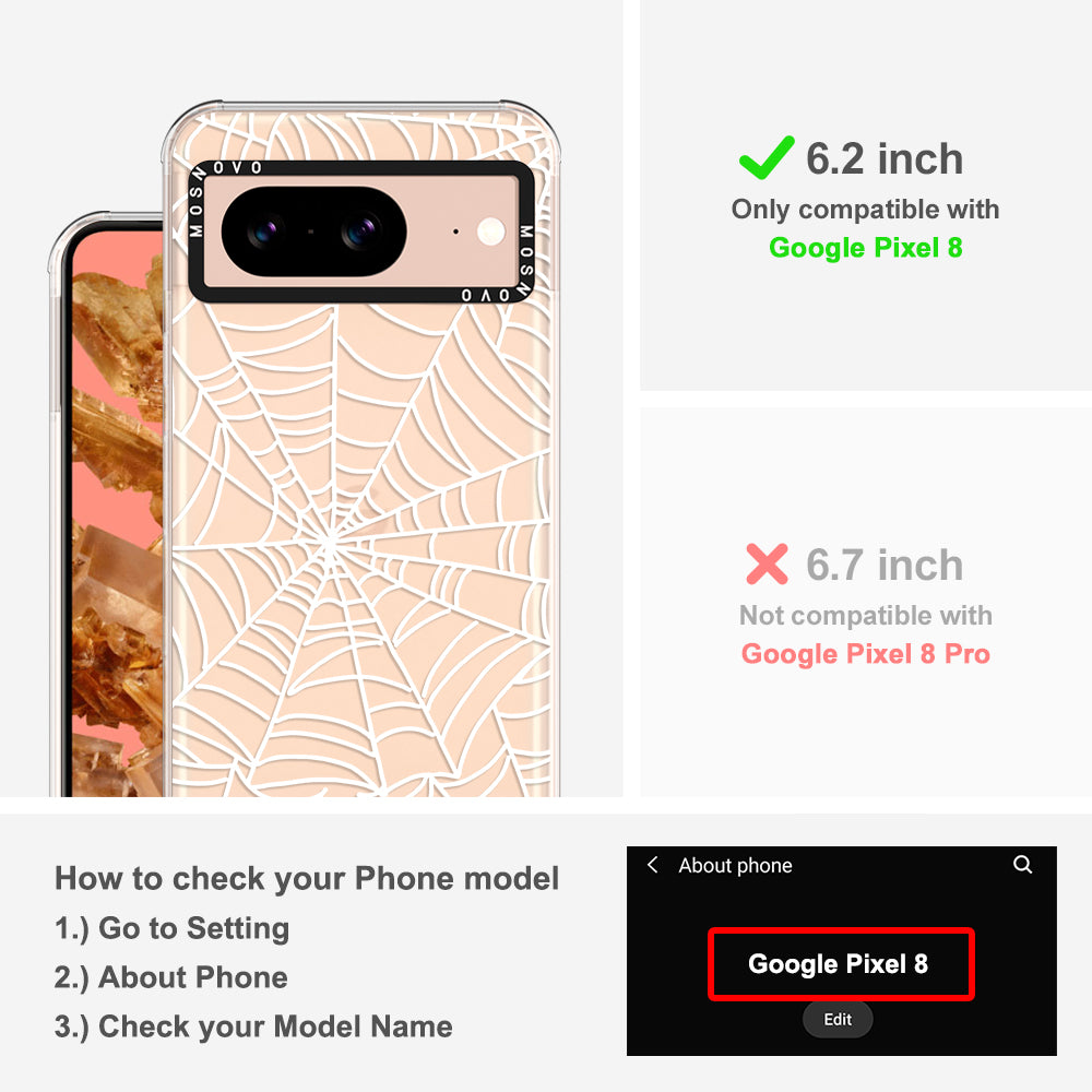 Spider Web Phone Case - Google Pixel 8 Case - MOSNOVO