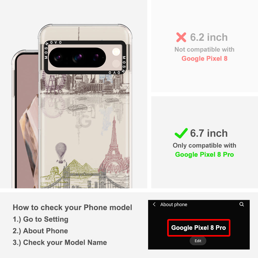 The World City Phone Case - Google Pixel 8 Pro Case - MOSNOVO